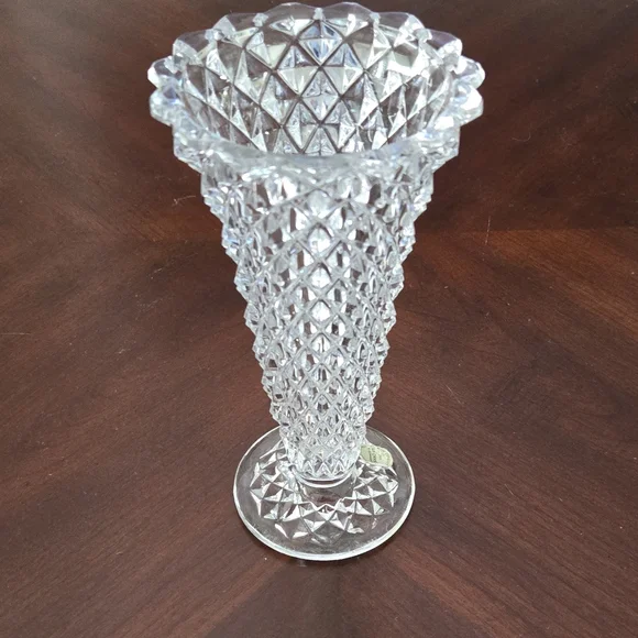 Vintage Lead Crystal Trumpet Vase - Picture 2 of 7